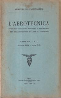 L' aerotecnica n. 1 gennaio 1934 Ministero dell'aeronautica. Vol.XIV anno XII