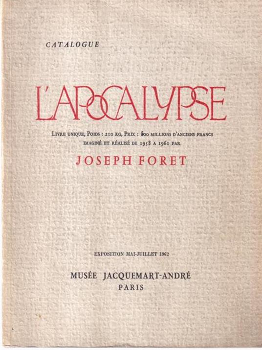 L' apocalypse - Joseph Foret - copertina