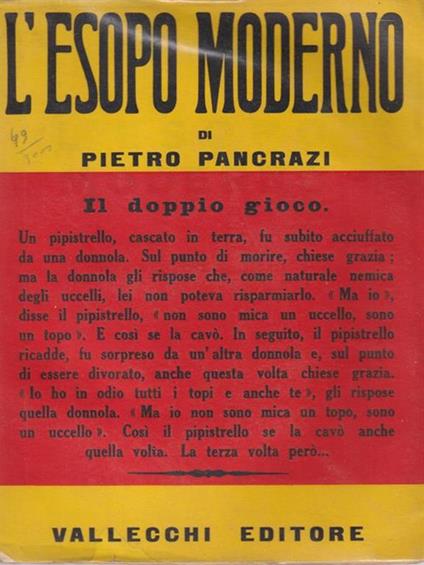 L' Esopo moderno - Pietro Pancrazi - copertina