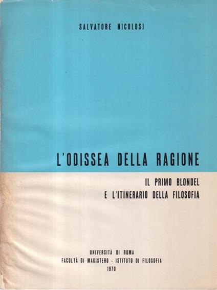 L' odissea della ragione - Salvatore Nicolosi - copertina