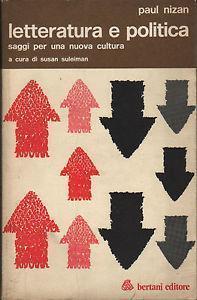 Letteratura e politica - Paul Nizan - copertina