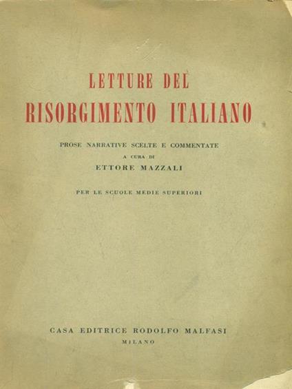 Letture del risorgimento Italiano - copertina