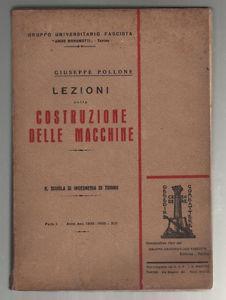 Lezioni sulla costruzione delle macchine - Giuseppe Pollone - copertina