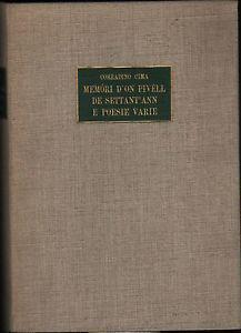 Memori d'on pivell de settant'ann e poesie varie - Corrado Cima - copertina
