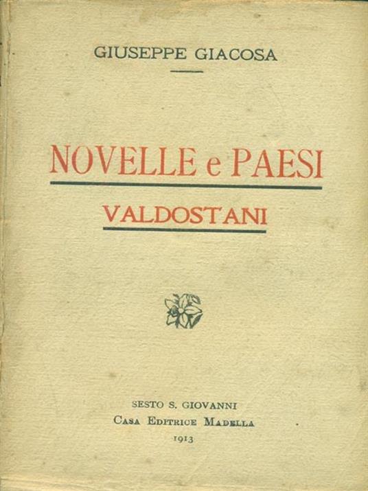 Novelle e paesi valdostani - Giuseppe Giacosa - copertina