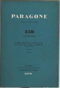 Paragone 250 anno XXI. Letteratura - Roberto Longhi - copertina