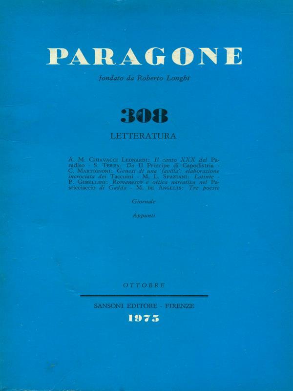 Paragone 308 anno XXVI - Letteratura