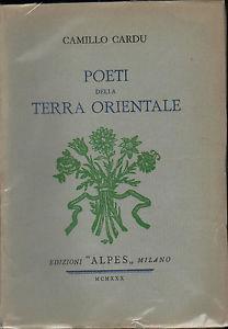 Poeti della terra orientale - Camillo Cardu - copertina