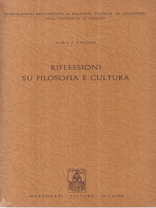Rilfessioni su filosofia e cultura