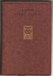 Studi critici - Alessandro Luzio - copertina