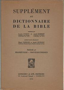 Supplement au dictionnaire de la Bible fascicule 47 - copertina
