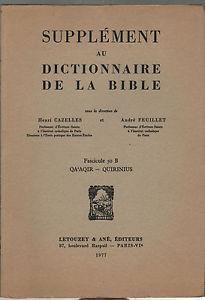 Supplement au dictionnaire de la Bible fascicule 50b - copertina