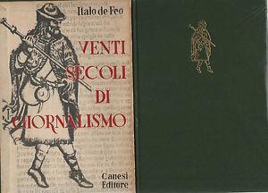 Venti secoli di giornalismo - Italo De Feo - copertina