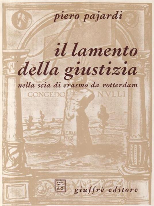 Il lamento della giustizia - Piero Pajardi - copertina