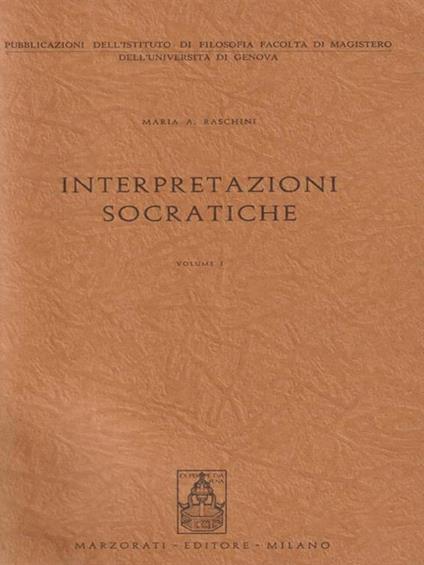 Interpretazioni socratiche - Maria A. Raschini - copertina