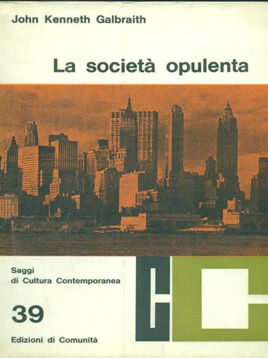 La Societ? Opulenta - John K. Galbraith - copertina
