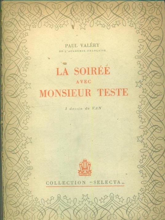 La soiree avec monsieur Teste - Paul Valéry - copertina