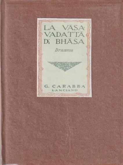 La Vasavadatta - Bhasa - copertina