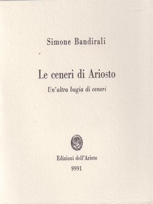 Le ceneri di ariosto - Simone Bandirali - copertina