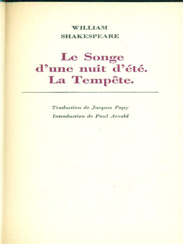 Le sogne d'une nuit d'ete. La tempete