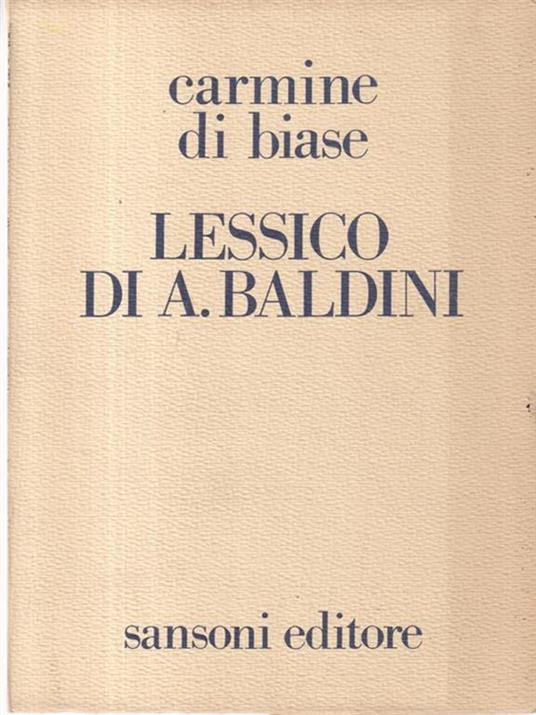Lessico di Antonio Baldini - Carmine Di Biase - copertina