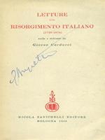 Letture Del Risorgimento Italiano 1749-1870