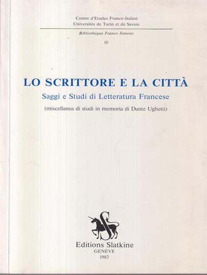 Lo Scrittore e La Città - copertina