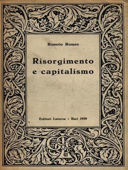 Risorgimento e capitalismo - Rosario Romeo - copertina