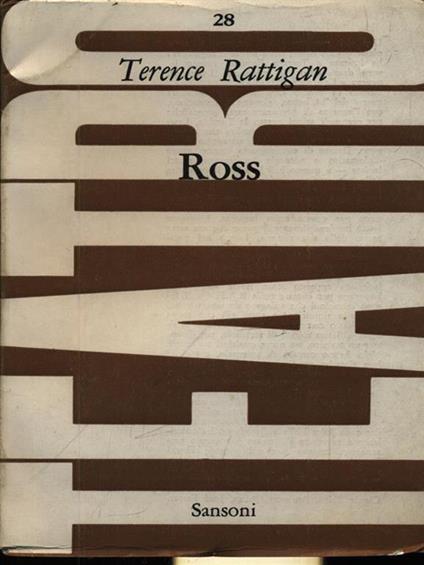Ross - Terence Rattigan - copertina