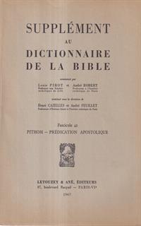 Supplement au dictionnaire de la Bible fascicule 42