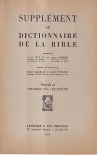 Supplement au dictionnaire de la Bible fascicule 44