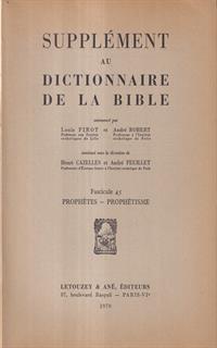 Supplement au dictionnaire de la Bible fascicule 45