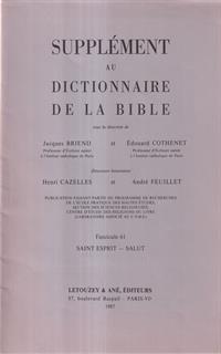 Supplement au dictionnaire de la Bible fascicule 61