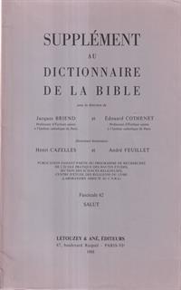 Supplement au dictionnaire de la Bible fascicule 62