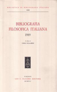 Bibliografia Filosofica Italiana. 1989