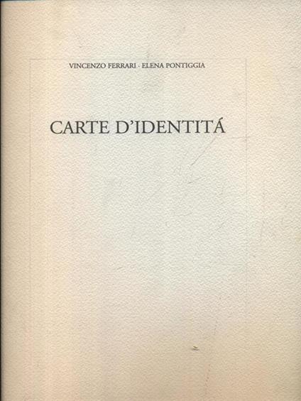 Carte d'identità - Vincenzo Ferrari - copertina