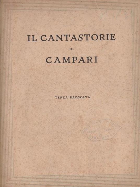 Il Cantastorie di Campari. Terza raccolta. Copia numerata - copertina