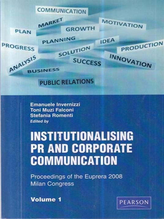 Institutionalising PR and Corporate Communication - copertina