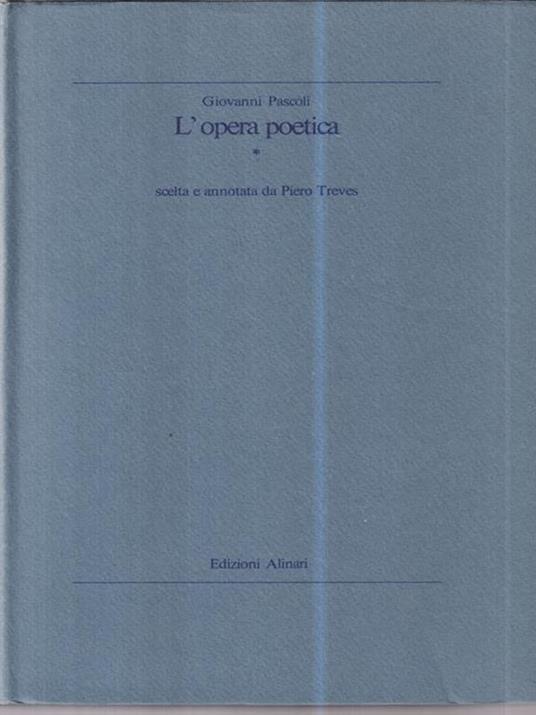 L' opera poetica - Giovanni Pascoli - copertina