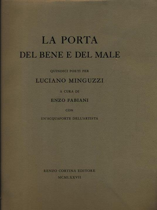 La porta del bene e del male. 15 Poeti - copertina