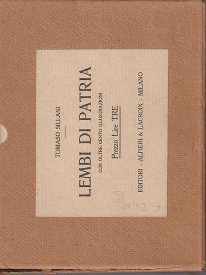 Lembi di patria - Tomaso Sillani - copertina