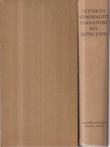Letterati, memorialisti e viaggiatori del Settecento - copertina