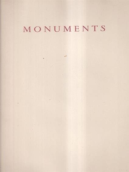 Monuments. Prima edizione - Raymond Queneau - copertina