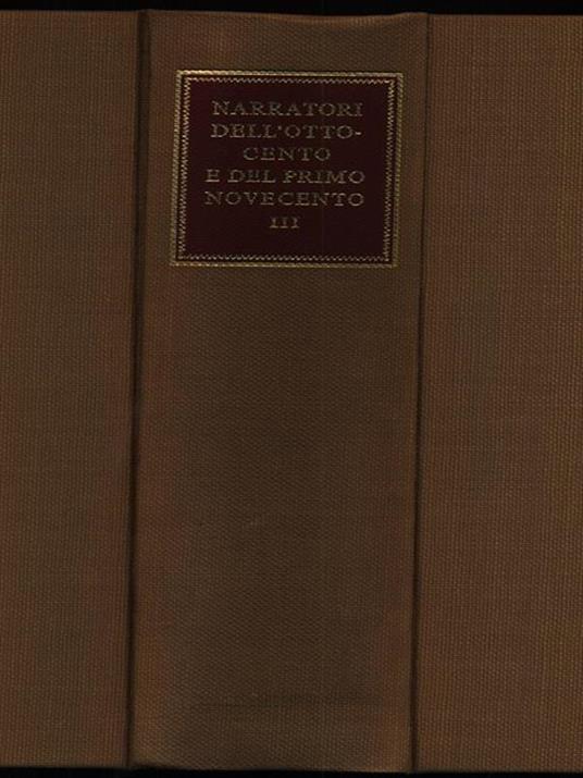 Narratori dell'Ottocento e del Primo Novecento - copertina