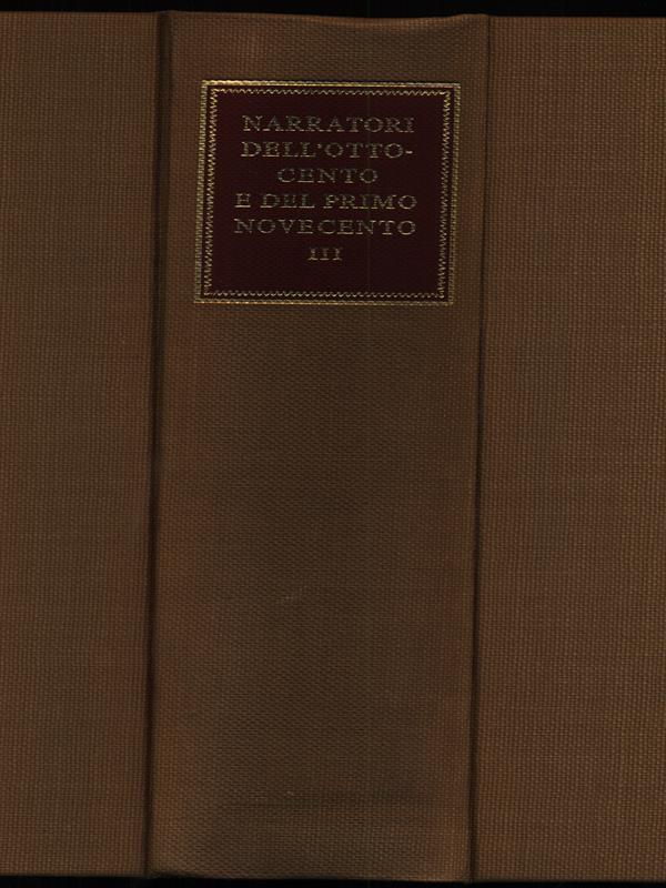 Narratori dell'Ottocento e del Primo Novecento