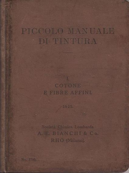Piccolo manuale di tintura - copertina