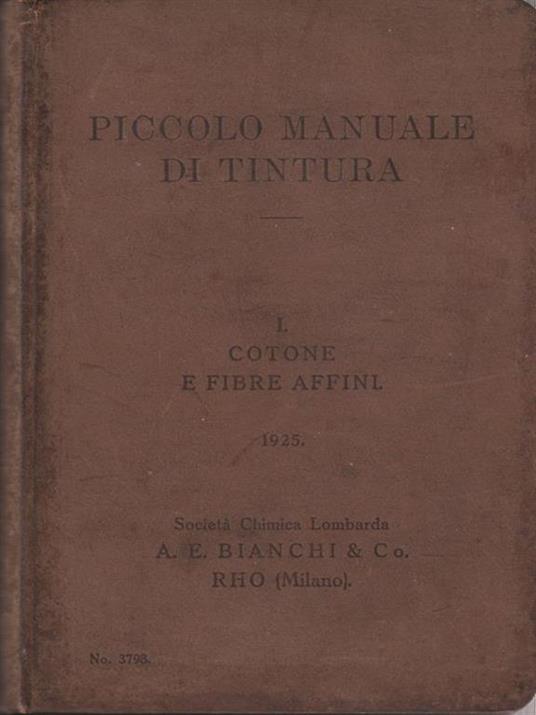 Piccolo manuale di tintura - copertina