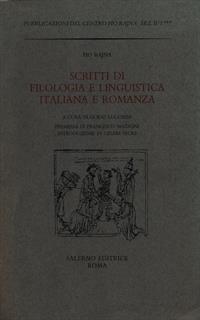 Scritti di Filologia e Linguistica Italiana e Romanza