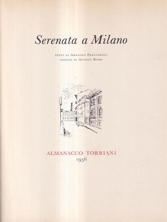 Serenata a Milano - A. Fraccaroli - copertina