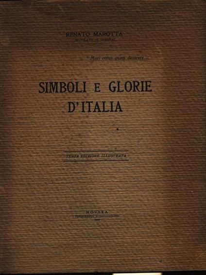 Simboli e glorie d'Italia - Renato Marotta - copertina